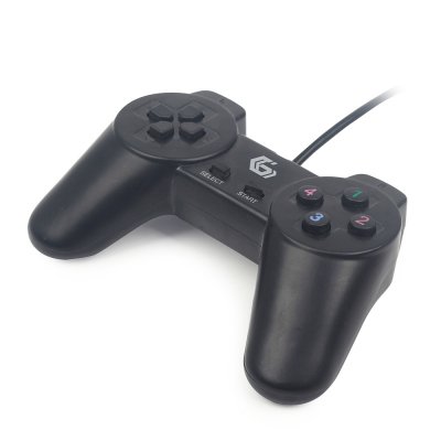 JPD-UB2-01 mando y volante Negro USB 2.0 Gamepad PC