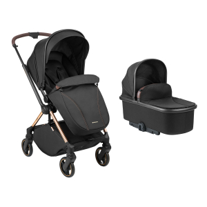 Carrito de bebé Kikkaboo 2 en 1 con capazo Lanah Negro
