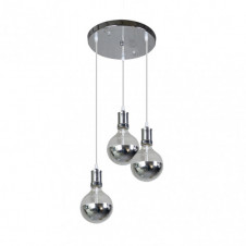 Lampara Gala 3xe27 Cromo/cromo Bombillas Incluidas 24w 2700k 2100lm Regx36x36 Cm