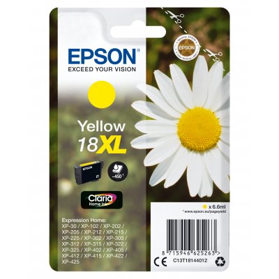 Cartucho de Tinta Original Epson nº18 XL Alta Capacidad/ Amarillo