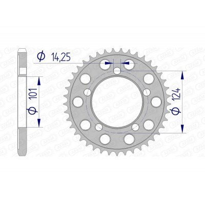 Corona AFAM aluminio 72801 - Paso 525 72801-40