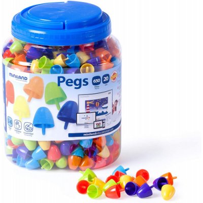 JUEGO PEGS BOTE DE 650 PIEZAS DE 20 MM MINILAND 31820