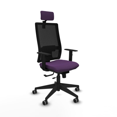 Horna traslack malla negra bali morado brazos 1D base piramidal cabecero 2D ruedas 65mm engomadas