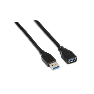 Cable Alargador USB 3.0 Aisens A105-0042/ USB Macho - USB Hembra/ 2m/ Negro
