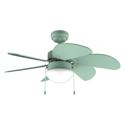Cecotec EnergySilence Aero 3600 Vision Full Green Ventilador de Techo con 6 Aspas y Lampara Integrada - 50W - Diametro de 36 - 3 Velocidades - Modo Invierno/Verano - Control por Cadena - Color Verde