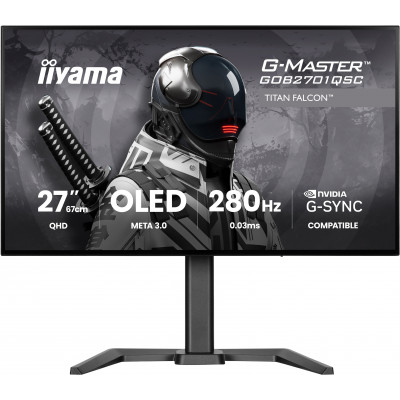 iiyama G-MASTER GOB2701QSC-B1 pantalla para PC 68,6 cm (27) 2560 x 1440 Pixeles 2K Ultra HD OLED Negro