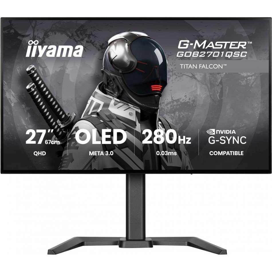 iiyama G-MASTER GOB2701QSC-B1 pantalla para PC 68,6 cm (27") 2560 x 1440 Pixeles 2K Ultra HD OLED Negro