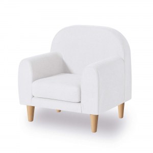 Sillón infantil individual en tela blanca · Code SL121T-11