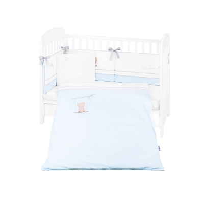 Juego de cama bordado 6 piezas 60/120 Kikkaboo Dream Big Azul