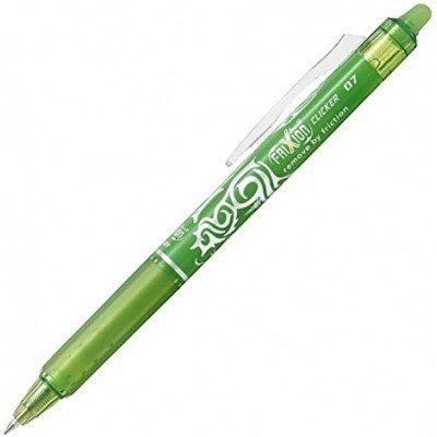 Pilot Boligrafo de gel borrable retractil Frixion Clicker - Punta de bola redonda 0.7mm - Trazo 0.4mm - Grip ergonomico - Color Verde Claro