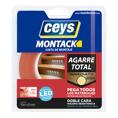 Cinta leds montack 10 m x 8 mm
