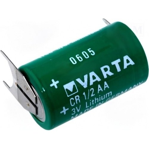 Pila Litio 3V 1/2AA 3 pin circuito Impreso VARTA