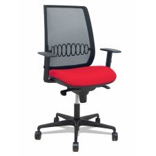 Piqueras y Crespo Silla Alares sincro malla negra bali rojo brazo regulable