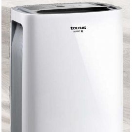 Deshumidificador Taurus PLEASANT, 12 litros al día, depósito de 2.5 litros, para 25 m2, 210W, 43dB, 2 velocidades, blanco