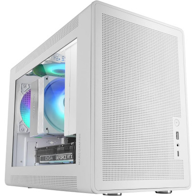 Caja Microatx Mars Gaming Mcxprow Mesh 360 Gpu 280-360mm 1x3.5 2x2.5 Blanco Compatible Atx/sfx
