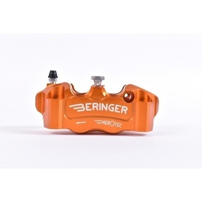 Pinza de freno de 4 pistones Radial Aerotec® Izquierda (100mm entre tornillos). Color NARANJA. (4R12 4R12AOMM-S