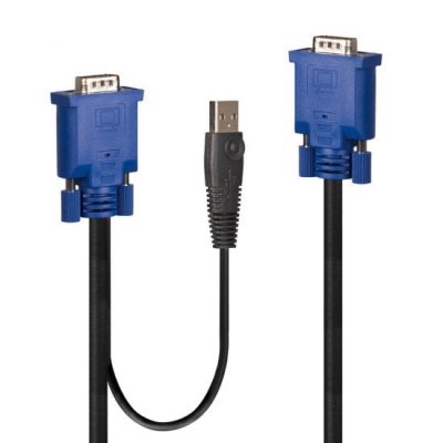 32186 cable para video, teclado y ratón (kvm) Negro, Azul 2 m