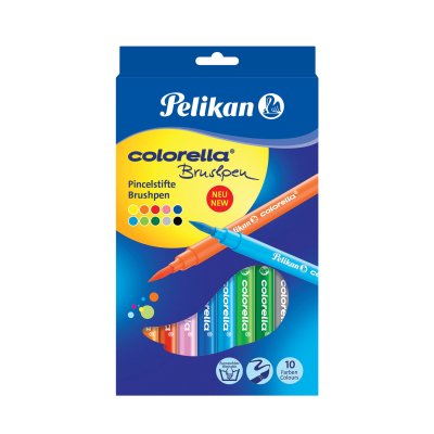 Colorella Brushpen rotulador de punta fina Multicolor 10 pieza(s)