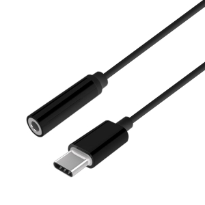 Aisens Conversor USB-C a AUDIO estilo APPLE, USB-C/M-JACK 3.5/H, negro