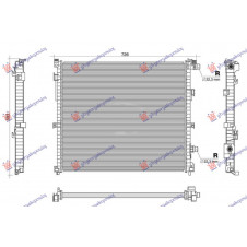 ADDITIONAL RADIATOR 2.0-3.0 DIESEL - 3.0-4.4 PETROL HYBRID (xDrive) (625x545) (NRF)