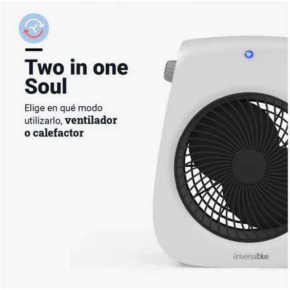 Calefactor termoventilador Universal Blue Bávaro 4020W, 2.000 W, vertical, blanco - imagen 6
