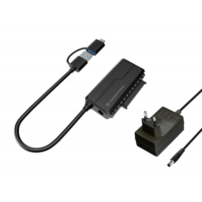 ABBY21B cambiador de género para cable USB Type-A SATA 22-pin Negro