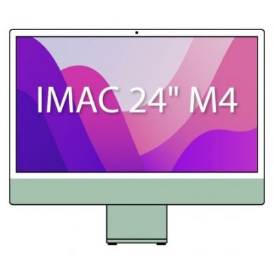 Apple iMac 24 Retina 4,5K / M4 10-Core CPU/ 16Gb/ 256Gb SSD/ 10-Core GPU/ Verde