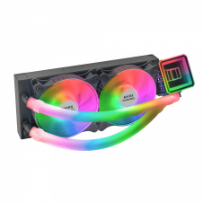 Mars Gaming ML-ULTRA240 Negro Refrigeración L?quida CPU TDP 500W Espejo Infinito 2 Ventiladores Silenciosos FDB ARGB Tubos ARGB Multisocket Universa