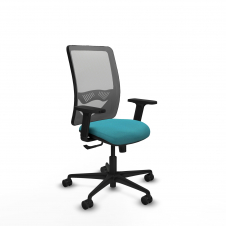 Piqueras y Crespo Zulema sincro malla gris bali turquesa brazos 2D base nailon ruedas 65mm nailon