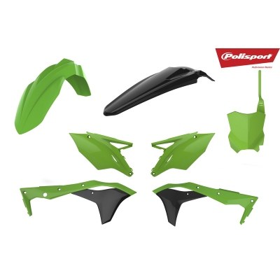 Kit de plástica Polisport KX250F 17-19 Verde / Negro 90836