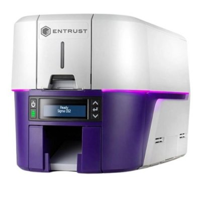 Impresora de Tarjetas Entrust Sigma DS2 - Resolución 300 ppp | Velocidad hasta 225 Tarjetas p/h | Conexión USB y Ethernet