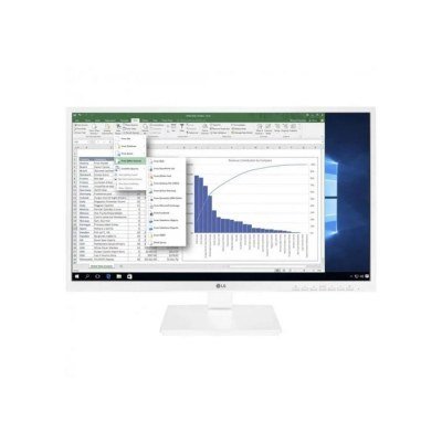 Monitor led lg ips 23.8pulgadas 24bk55yp - w 1920 x 1080 - 5ms - hdmi - dvi - d - displayport - altavoces - reg. altura blanco