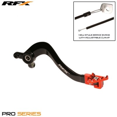 Pedal de freno trasero RFX Pro FT (negro/naranja) - KTM SX85 FXRB5020099OR