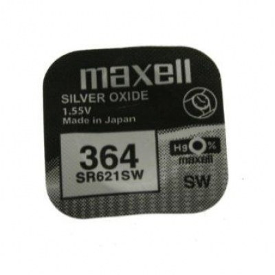 Pila Reloj 364 MAXELL Oxido Plata SR621SW sin mercurio