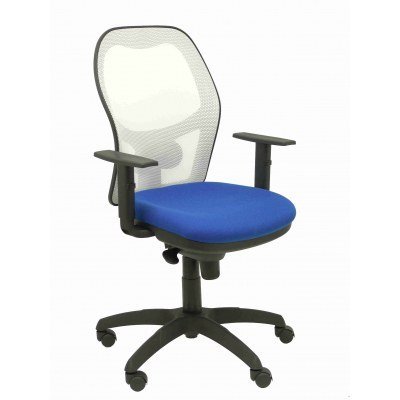 Silla Jorquera malla blanca asiento bali azul