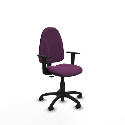 Algarra CP similpiel morado brazos 1D base poliamida ruedas autofrenantes 50mm