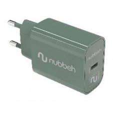 Cargador Pared NUBBEH 1USB-C 25W Verde (NBWALLCHCG25)