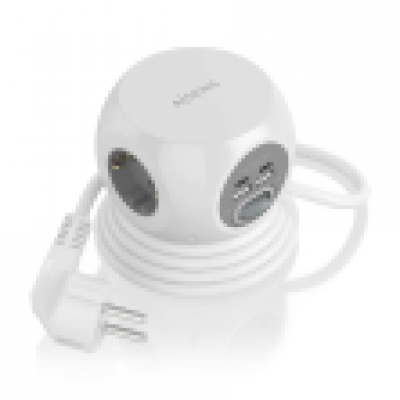 REGLETA ENCHUFES AISENS 3 TOMAS + 2XUSB-C, 2XUSB-A 1.4M BLANCO