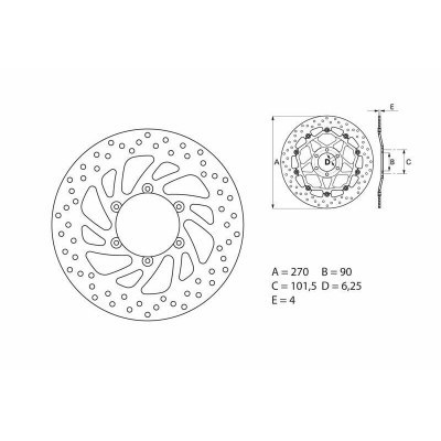 Disco de freno Brembo 68B407E5 68B407E5