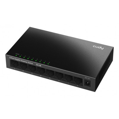 CUDY Switch Gigabit Ethernet GS108 de 8 puertos