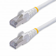 StarTech.com Cable de Red Ethernet CAT8 Blanco de 3m - Snagless - sin Pestillo - 25G/40G - 2000MHz - PoE++ 100W - 26AWG - S/FTP - Alivios de Tensión
