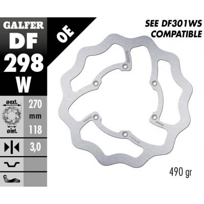 Disco de freno Wave® GALFER DF298W