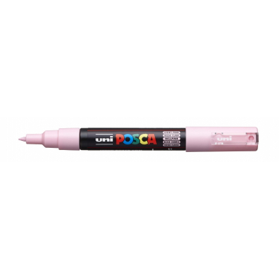 Posca PC-1M Marcador de Pintura - Punta Conica 0.7mm - Tinta Base al Agua - Resistente a la Luz - No Permanente - Color Rosa Claro