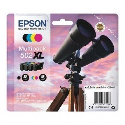 Epson 502XL Pack de 4 Cartuchos de Tinta Originales - C13T02W64010