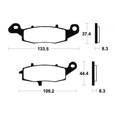 Pastillas de freno Tecnium MTR204 Sinterizadas MTR204