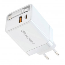 Energy Sistem Retractable Charger Universal Blanco Corriente alterna Interior