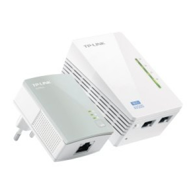 HOMEPLUG WIFI TP-LINK TL-WPA4220KIT 300MB AV600 CON 2 PUERTOS ETHERNET KIT COMPUESTO DE UN TL-WPA422