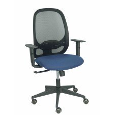 Piqueras y Crespo Silla Cilanco negra malla negra asiento bali azul marino brazo regulable