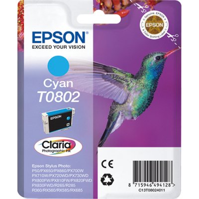 Hummingbird Cartucho T0802 cian