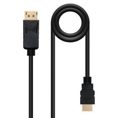 Nanocable Cable conversor DISPLAYPORT a HDMI, DP/M - HDMI/M, Negro, 3.